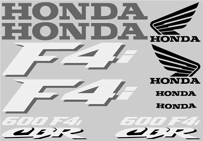 Honda F4i Decal Set 2002 Model 3 Colour